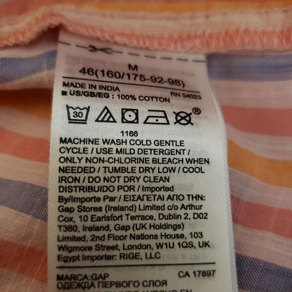 Gap Tie Strap Striped Top Sz M - Picture 8 of 8